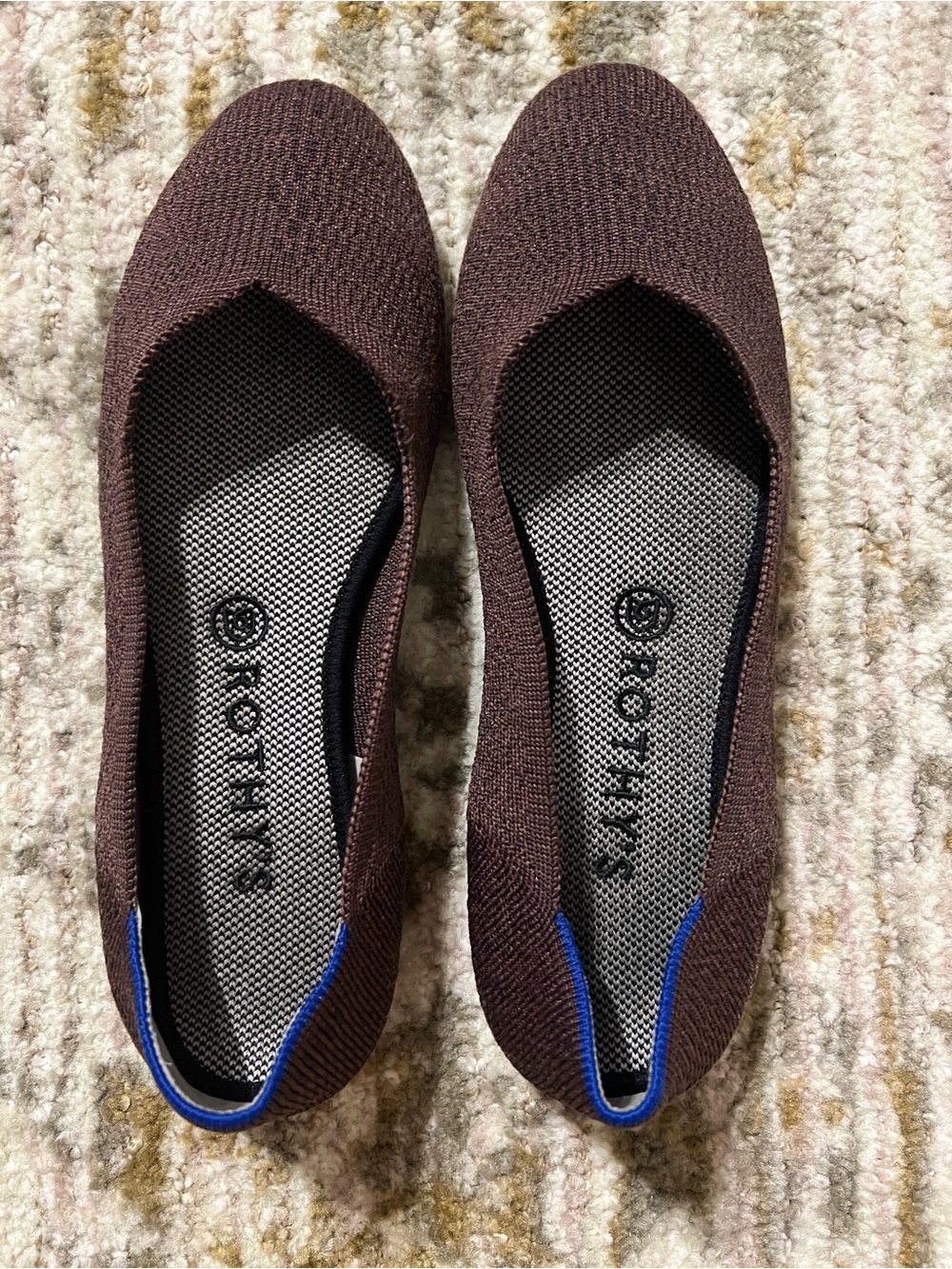 Rothy’s Round Toe Flats Brown Size 9 Washable Knit Ballet Flat SO COMFORTABLE